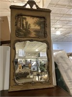 Superb antique hand painted large mirror