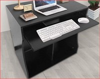 Black Computer Desk, 31" with Keyboard Tray