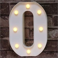 LIGHT UP LETTER O MARQUEE SIGN WALL DECOR