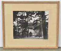 An Idaho Dam 1935 B&W Japanese Photo, Signed