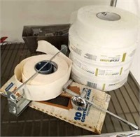 GROUP OF DRYWALL ACCESSORIES, TAPE, MISC