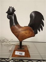 ROOSTER WOODEN AND METAL DECOR