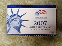 2007 United States Mint 10 of 14 Proof Coins