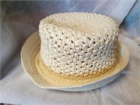 Ladies Unique Woven hat, Cream Color