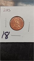 Uncirculated 2013 Lincoln Penny