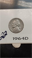 Uncirculated 1964-D Jefferson Nickel