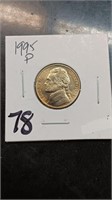 BU 1995 Jefferson Nickel
