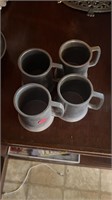 Set of Four Pewter Mugs (Living Room)