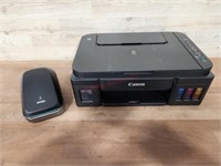 2 items - 1 Canon Pixma G3200 printer (no power