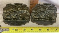 Cast Iron Stagecoach Bookends