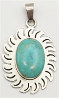 MEXICO STERLING PENDANT WITH CUT OUT SUN