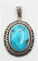 SOUTHWESTERN STERLING OVAL PENDANT WITH