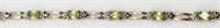 STERLING GOLD TONED TENNIS BRACELET WITH PERIDOT