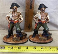 Cast Iron Pirate Bookends