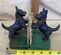 Cast Iron Scottie with Fence Bookends