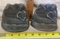 Cast Iron Early Canada Bookends