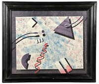 '80's Retro Abstract Geometric Non-Object Painting