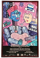 1989 Chicago Blues Music Festival Poster