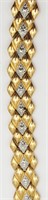 STERLING GOLD TONED FASHION BRACELET WITH CZ