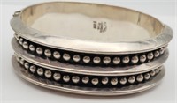 TH-105 MEXICO STERLING HINGED BANGLE