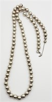26 INCH STERLING BEADED NECKLACE