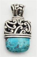 STERLING PENDANT WITH TURQUOISE STONE