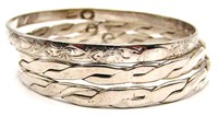 3-MEXICO STERLING BANGLES-DIFF DESIGNS