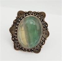 925 STERLING SOUTHWEST RING w/NATURAL STONE