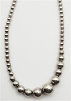15" STERLING BEADED NECKLACE for REPAIR