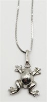 MEXICO 925 MA-168 FROG PENDNAT on CHAIN