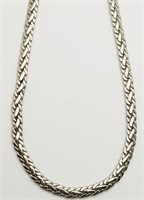 24" BYZANTINE STERLING SOLID NECKLACE