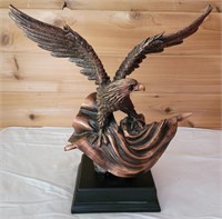 Metal Eagle Statue - 15-1/2" Tall