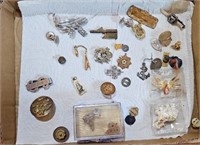 PINS, MEDALS & CLIPS SOME MILITARY