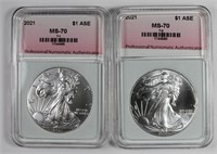 SET OF 2021 AMERICAN SILVER EAGLES