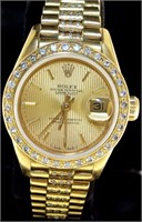 18kt Gold Oyster Perpetual Datejust Lady President