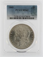 1885 Philadelphia MS62 Morgan Silver Dollar