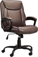 Office Computer Desk Chair with Armrest - Brown