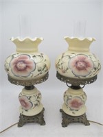 X2 PAIR OF SMALL GONE WITH THE WIND LAMPS X2
