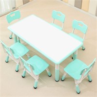 Children's Table and Chair Set, Mint Green
