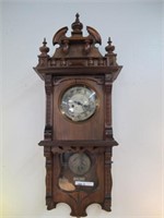 GUSTAV BECKER FREE SWINGER WALL CLOCK CIRCA 1890