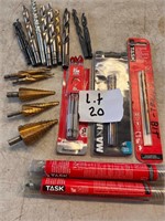 Drill Bits, Variety Approx. 20+