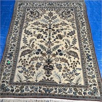 Hand Knotted Persian Qum Rug 3.3x5.5 ft