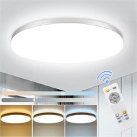 Dimmable Led Flush Mount Ceiling Light W/ (remote)