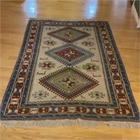 Hand Knotted Persian Kazak Rug 7x5 ft