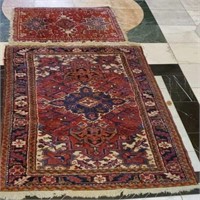Hand Knotted Persian Heriz Rug 3x5 ft