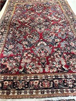 Hand Knotted Persian Sarouk 3x5 ft #4833
