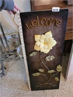 36" TALL WELCOME FLOWER SIGN