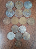 Small Qty Great Britain coins. 16pcs