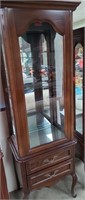 1- Vintage Display  Cabinet. 71" H. 23" W. With