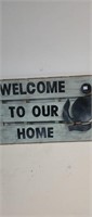1- welcome Sign. 33" x 18".